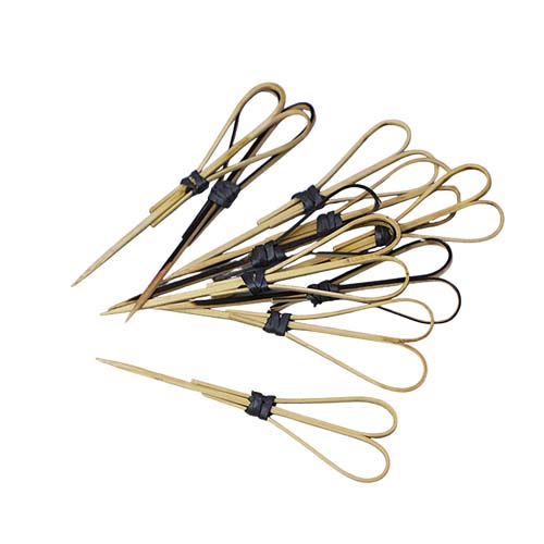 Bamboo Flower Knot Picks Skewers