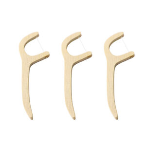 Bamboo Tooth Floss Picks Travel Portable
