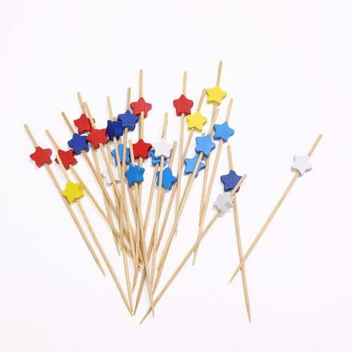 Beaded Bamboo Skewer Sticks