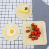 Custom Logo Available Round Square Bamboo Plates