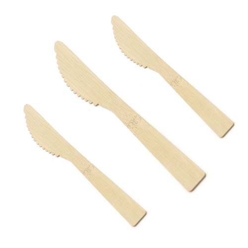 Disposable Bamboo Cutlery Set Including Knife Fork Spoon