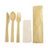 Disposable Bamboo Cutlery Set Including Knife Fork Spoon