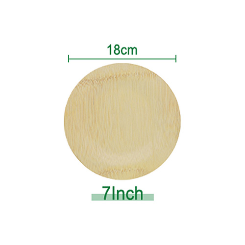 Round 7 Inch Bamboo Plates