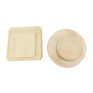Round and Square 9 Inch Bamboo Plates