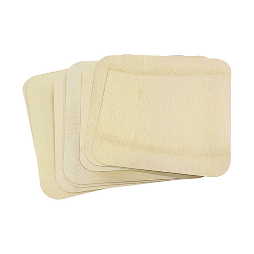 Square 10 Inch Bamboo Plates