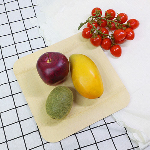 Square 7 Inch Bamboo Plates