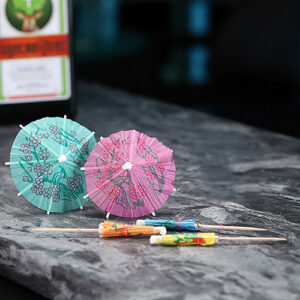Wooden Umbrella Picks Party Decorations