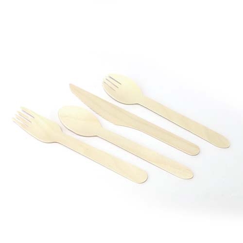 Compostable Wooden Fork Spoon Knife Set