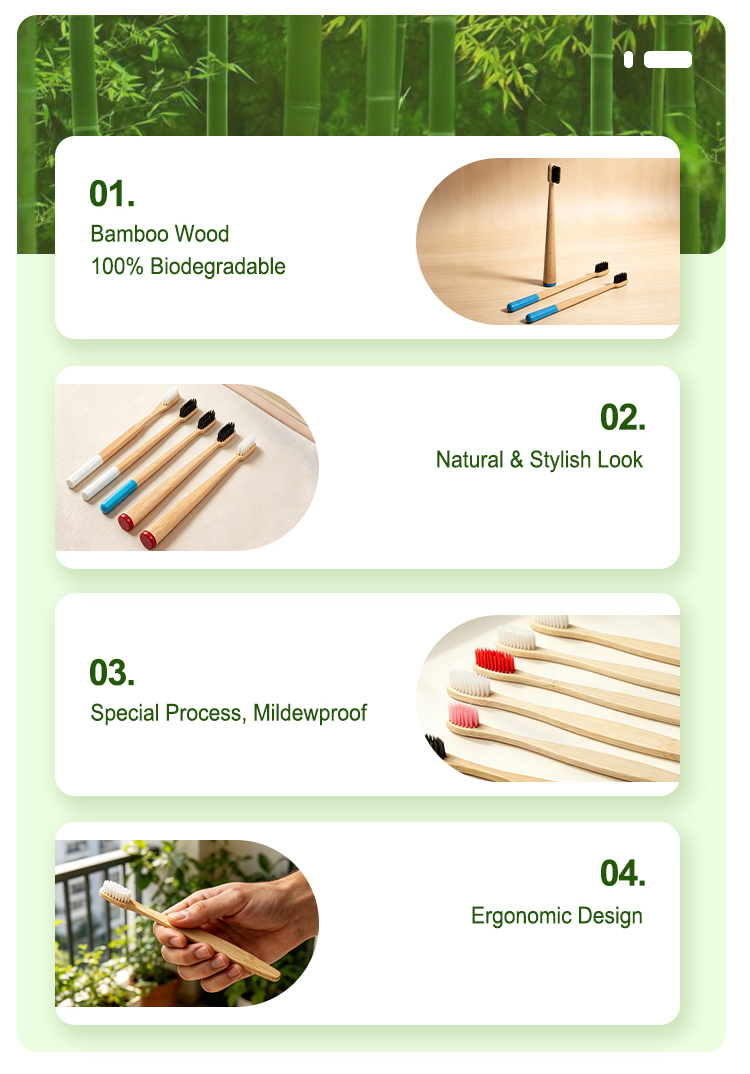 Custom Logo Bamboo Toothbrush