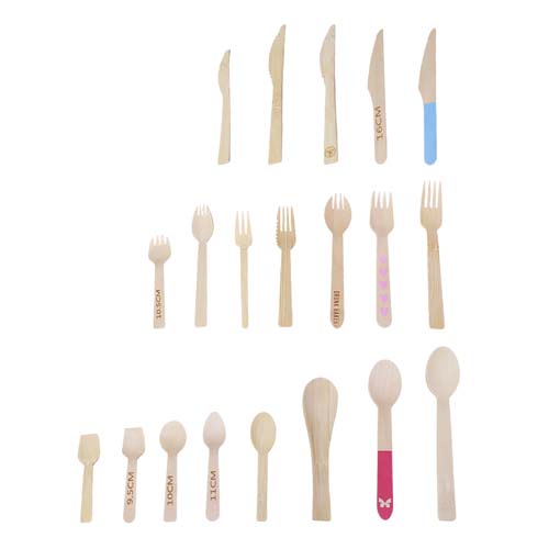 Individually Wrapped Wooden Cutlery Set