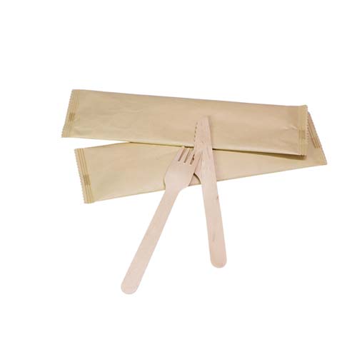 Individually Wrapped Wooden Cutlery Set