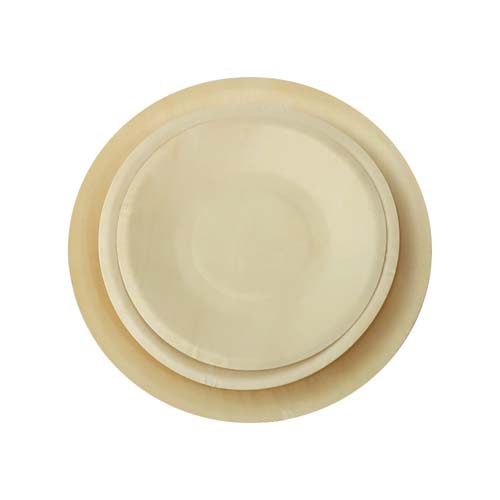 Round Disposable Wooden Plates
