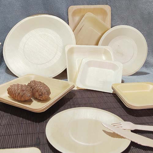 Round Disposable Wooden Plates