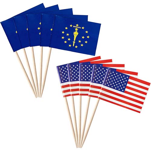Wooden Toothpick Flags