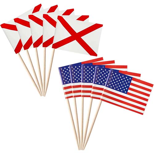 Wooden Toothpick Flags