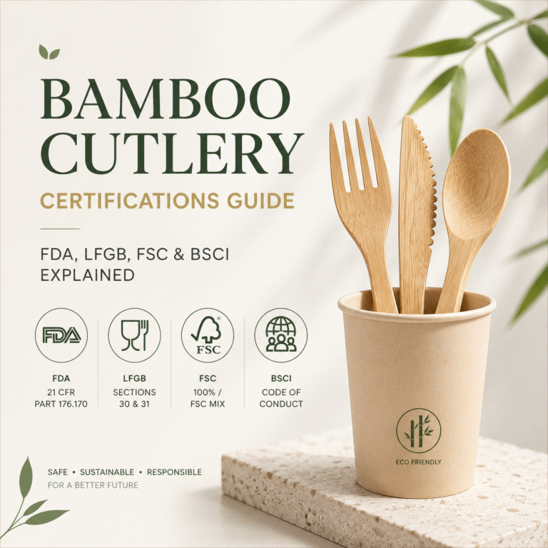 Bamboo Cutlery Certifications Guide FDA, LFGB, FSC and BSCI Explained