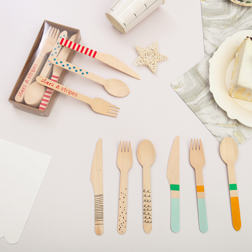 Biodegradable Wooden Tableware for Weddings