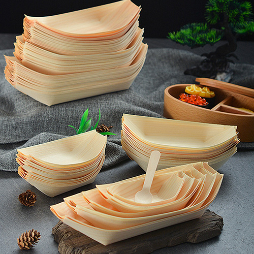 Disposable Wooden Serving Trays