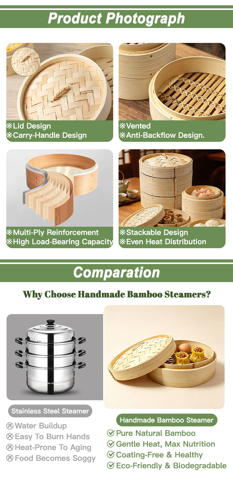 Handmade Bamboo Steamer Basket