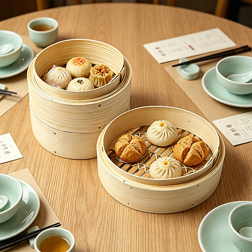 Restaurant Bamboo Steamer Basket