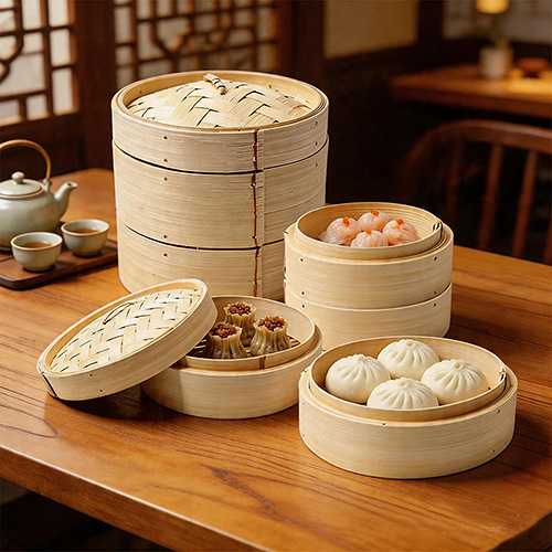 Restaurant Bamboo Steamer Basket
