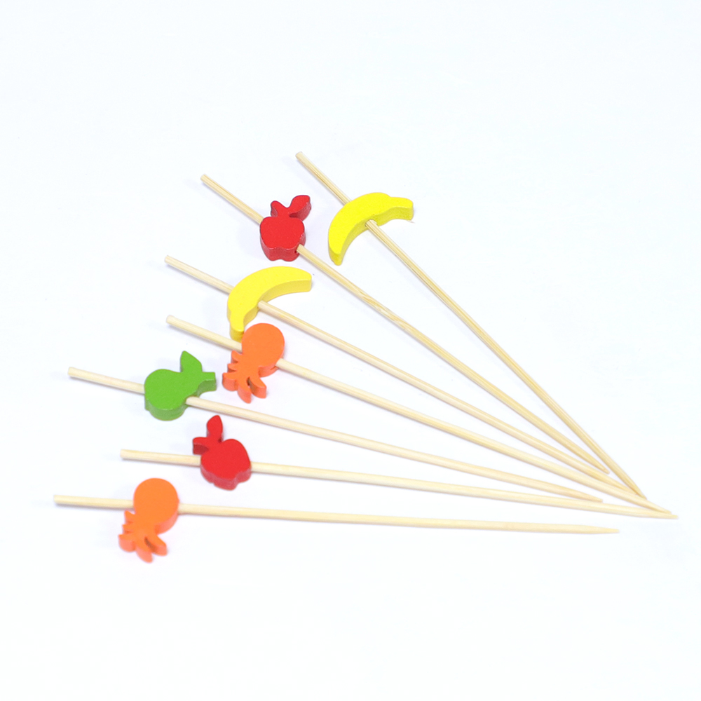 Bamboo Beaded Cocktail Picks for Bars
