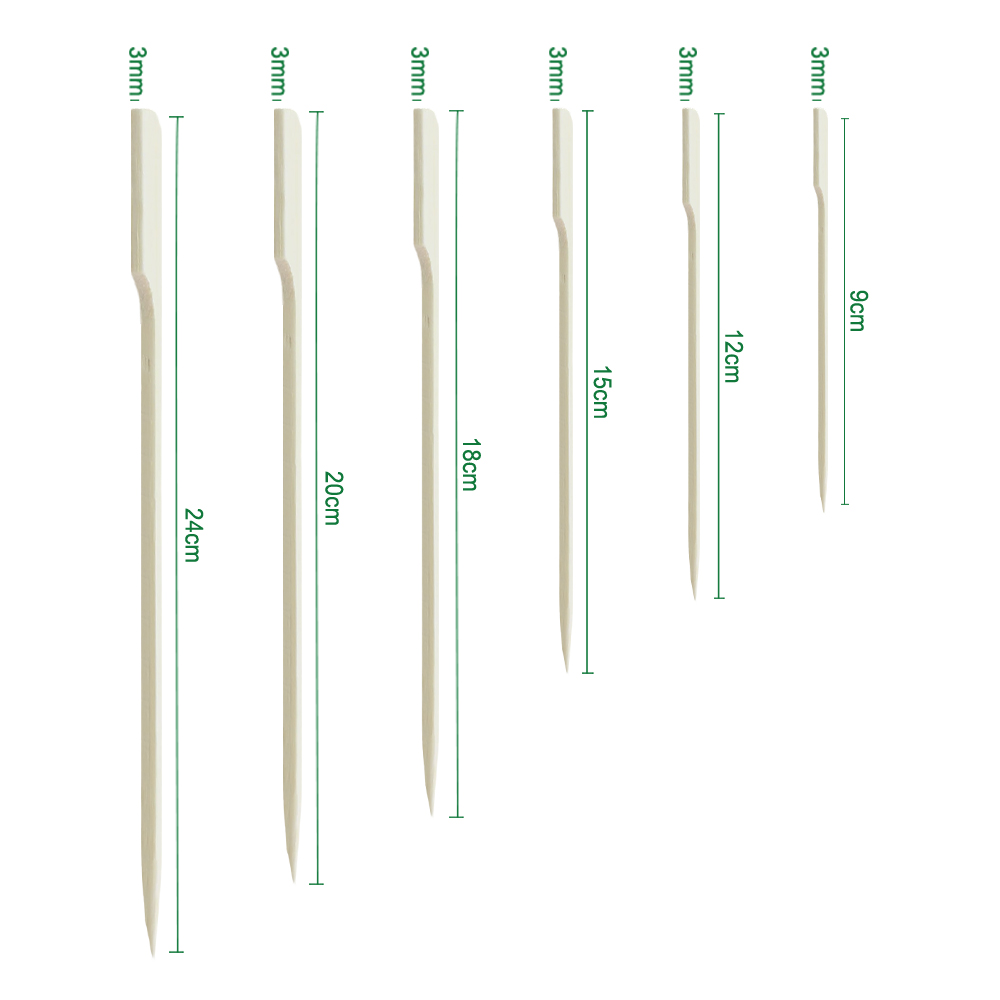 Bamboo Skewers for BBQ and Grilling