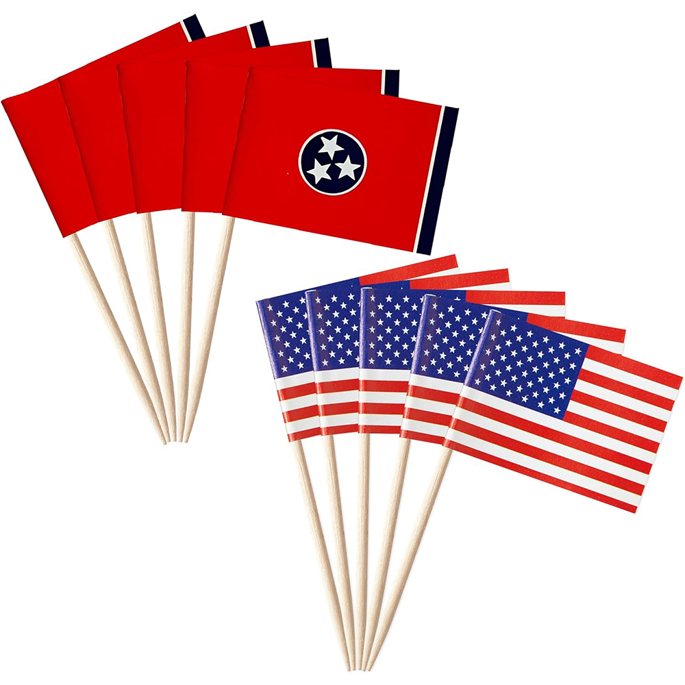 Wooden Flag Picks for Appetizers