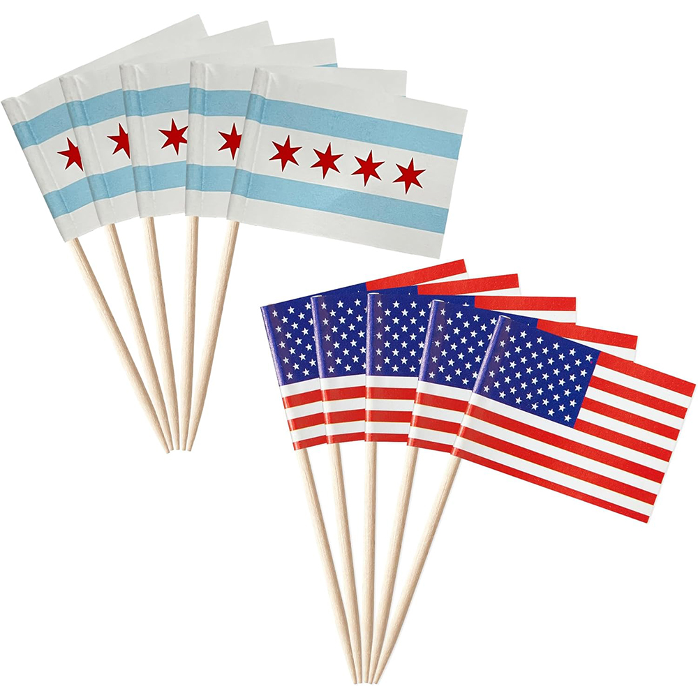Wooden Flag Picks for Appetizers
